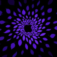 logo de apple, violeta, hojas, fondo oscuro, tecnología