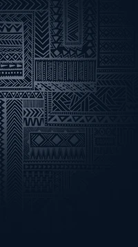 Intricate Blue Geometric Design