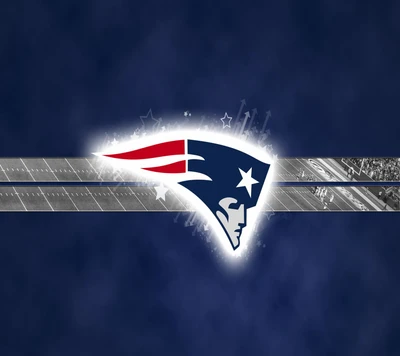 Logo de los New England Patriots con fondo de campo de la NFL