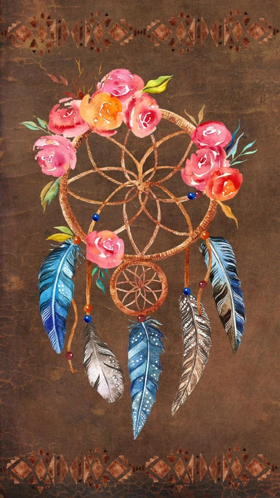 abstract, art, boho, dreamcatcher, tribal