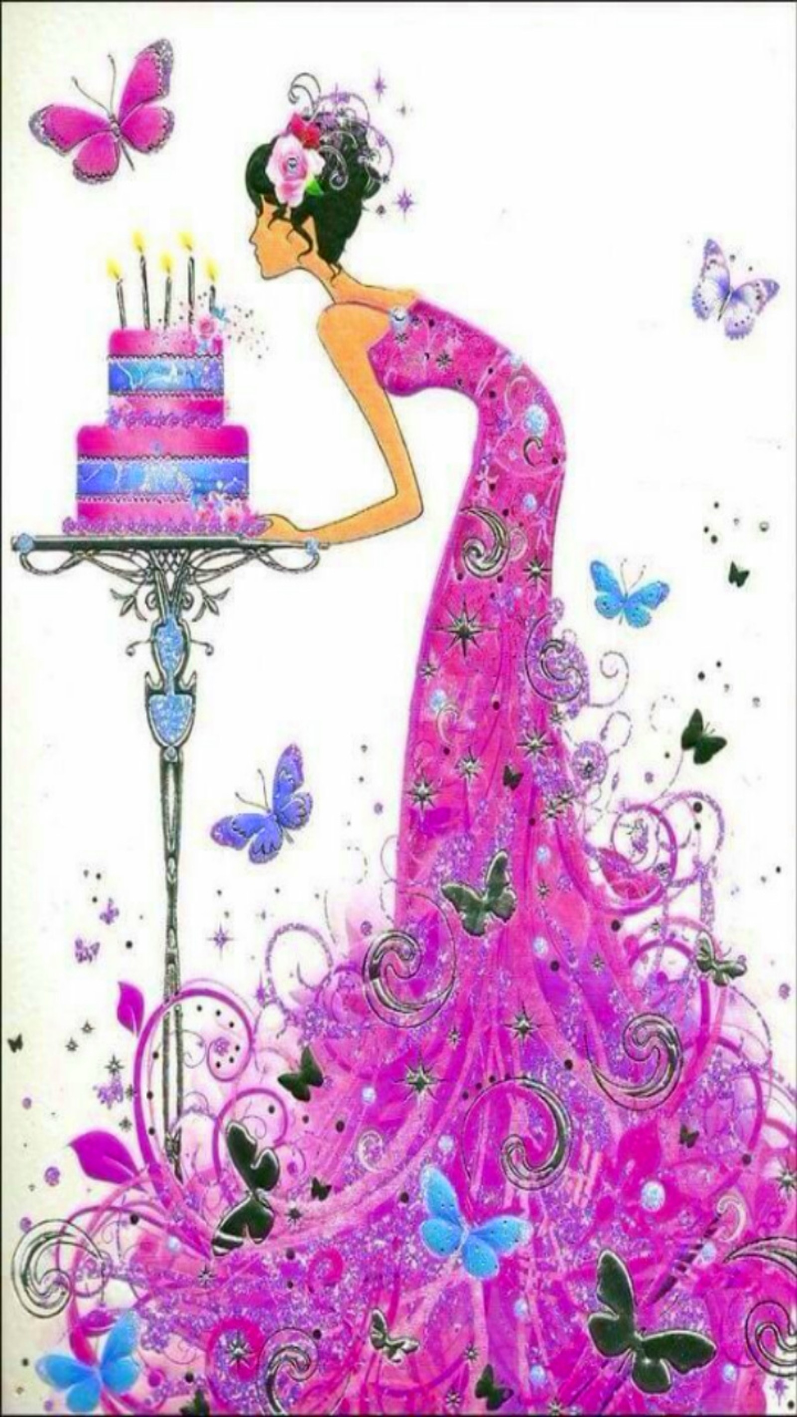 birthday card, girl Download Wallpaper