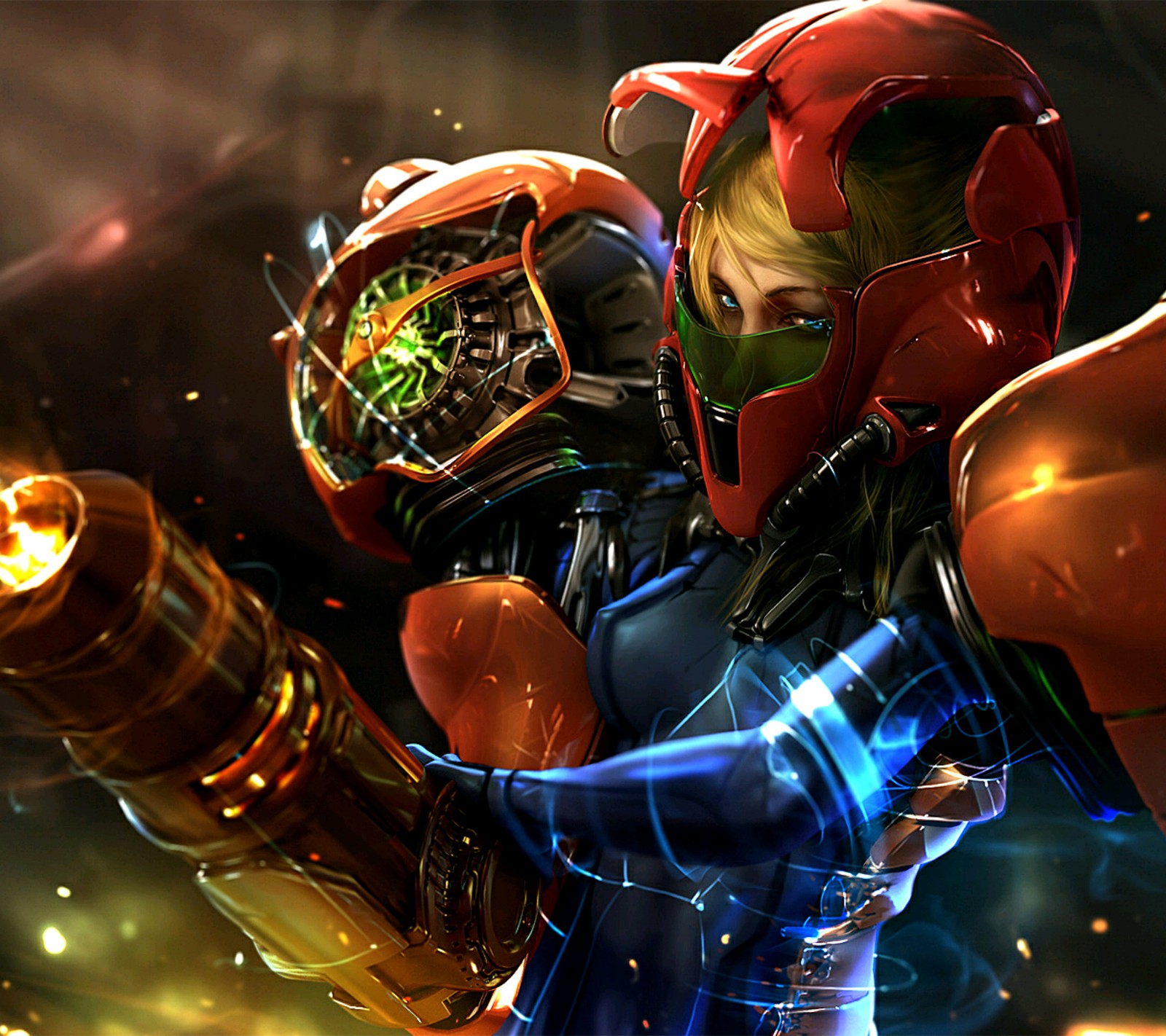 blaster, metroid, metroid prime, samus, samus aran Download Wallpaper