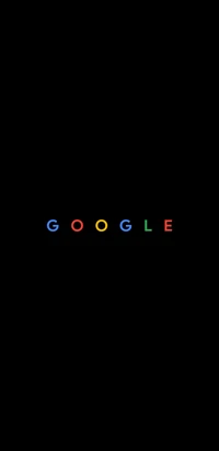 Logotipo minimalista do Google em um fundo escuro