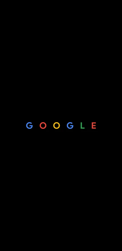 Minimalistisches Google-Logo auf dunklem Hintergrund