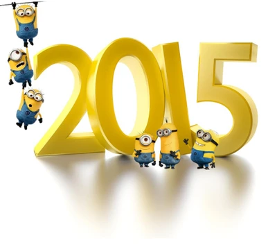 2015, mignon, heureux, minions, nouveau