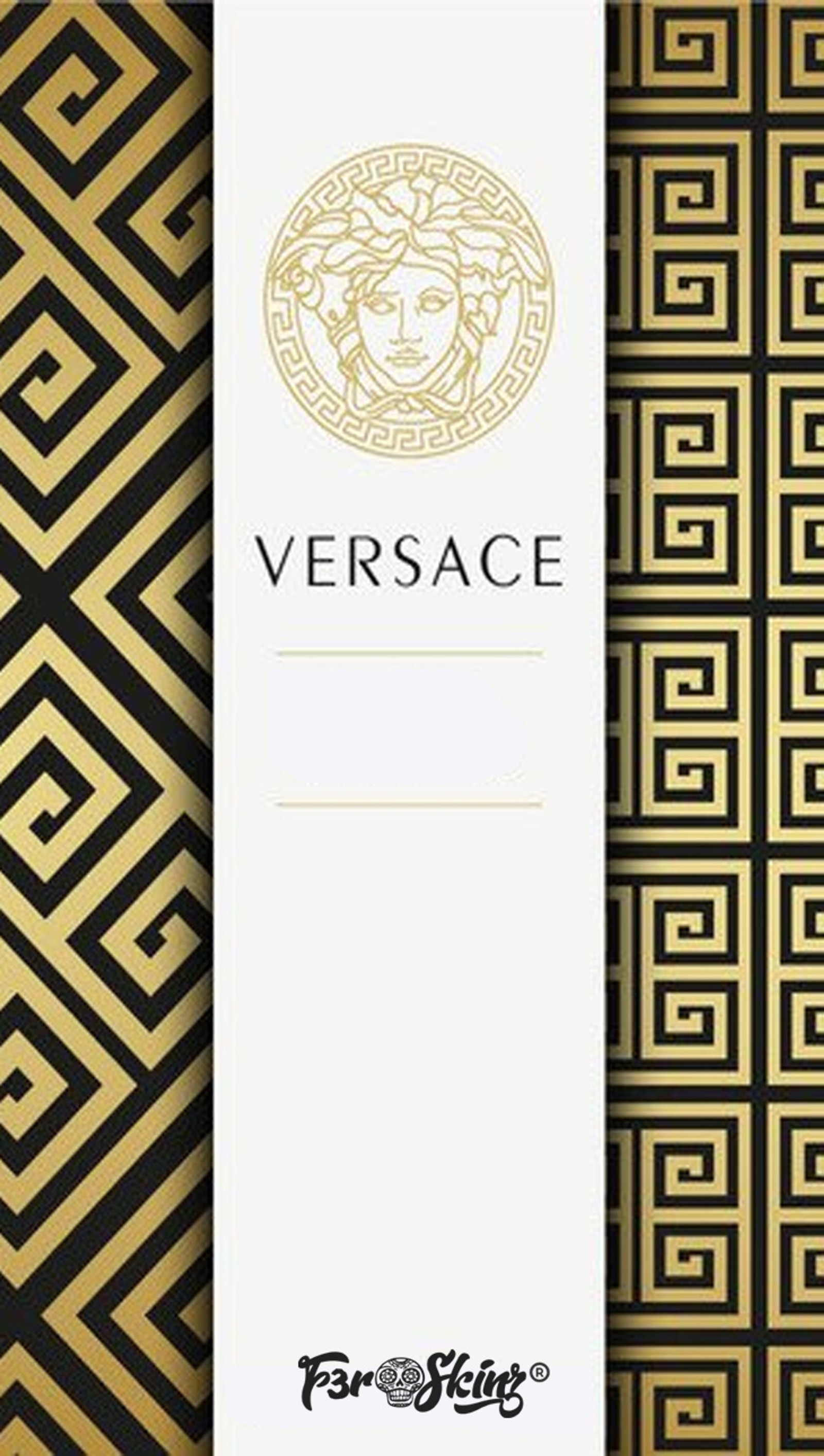 Papel de pared versa versa versa versa dorado y negro (oro, logotipo, logos, versace)