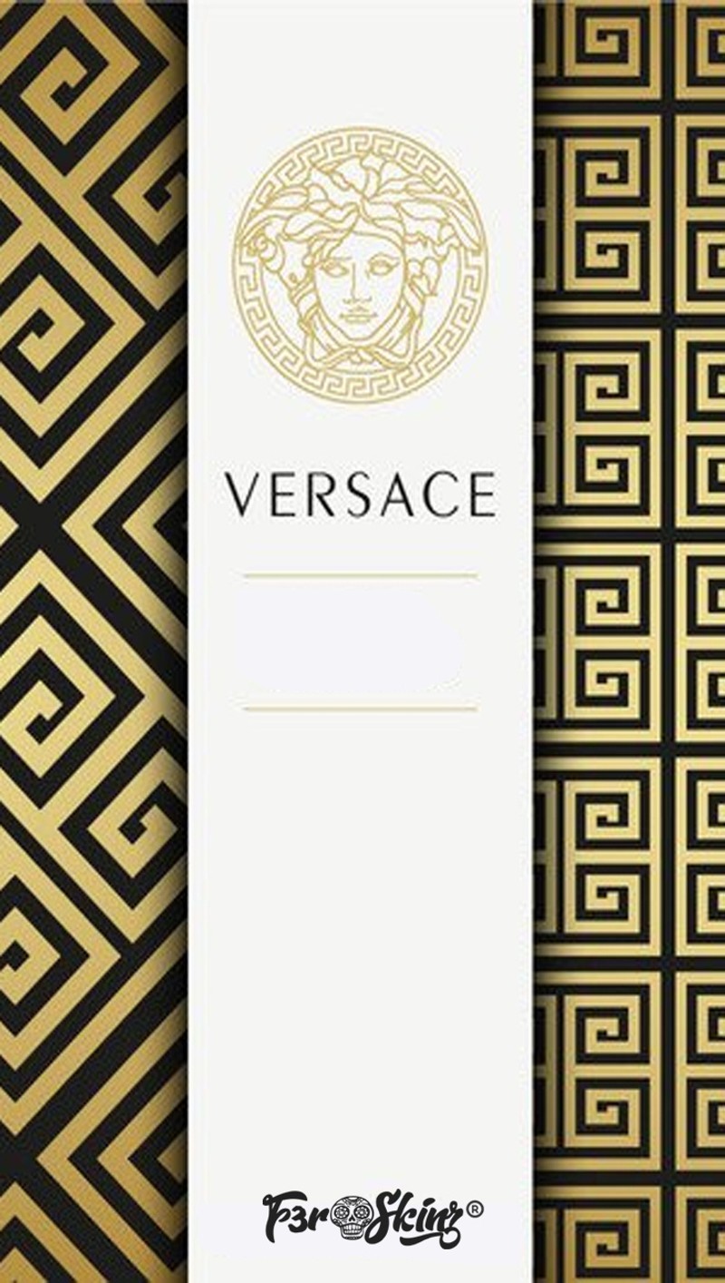 Золотые и черные обои versa versa versa versa (золото, логотип, логотипы, версаль, versace)