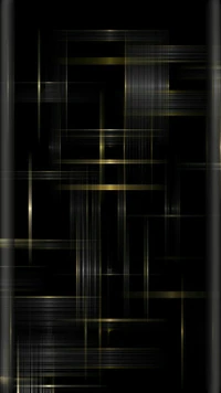 Abstract Black and Gold Lines Wallpaper