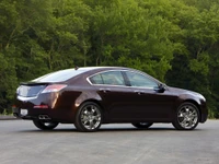 Stylish Acura Sedan Amidst Lush Greenery