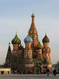 Saint Basil's Cathedral: A Stunning Example of Byzantine and Medieval Architecture in Red Square, Moscow.