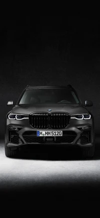 Eleganter schwarzer BMW X6 mit auffälligem Kühlergrill und Leichtmetallrädern