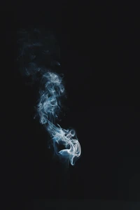 Electric Blue Smoke Against a Dark Background