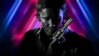 Alan Wake 2: Dark Aesthetic Character Portrait with Neon Highlights