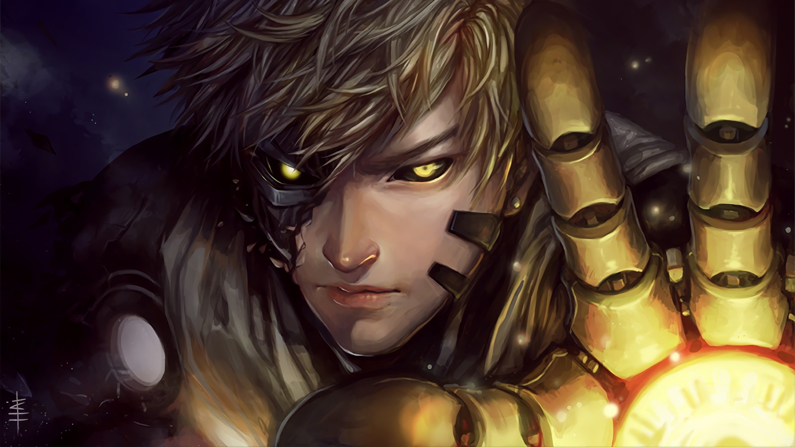 Anime, anime, chico anime, arte anime, anime, anime, fondo, fondo (genos, one punch man, anime)