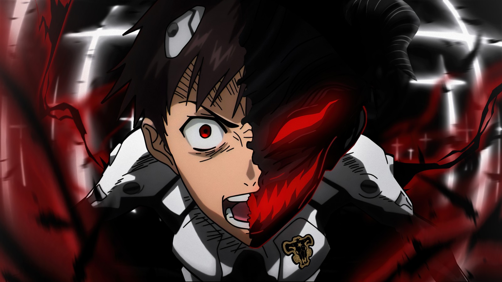 A close up of a anime character with red eyes (shinji ikari, neon genesis evangelion, 5k, anime, 4k wallpaper)