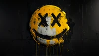 smiley, x, face, emoji, digital art wallpaper