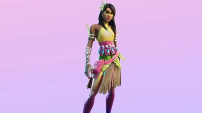 Kalia Skin aus Fortnite Battle Royale: Lebhaftes Outfit mit tropischem Flair