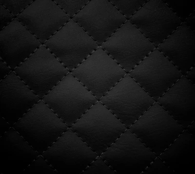 Texture en cuir noir de luxe avec motif matelassé