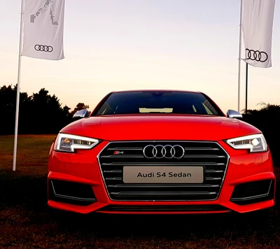 Audi S4 Sedan: Striking Red Performance Beauty