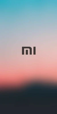 Logo Xiaomi sur un fond dégradé coloré