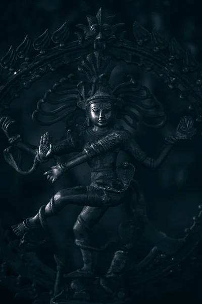 danse, seigneur, shiva, noir, sombre