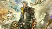 Zane de Borderlands 3 en un entorno dinámico y vibrante lleno de acción y personajes coloridos.