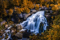 Herbstliche Gelassenheit an den Inglis-Fällen, Ontario