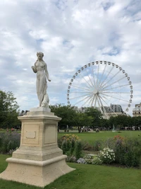 statue, attraction touristique, site historique national, grande roue, nuage