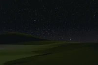 Nuit étoilée sur paysage montagneux