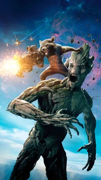 rocket raccoon, star lord, drax the destroyer, marvel comics, guardians of the galaxy