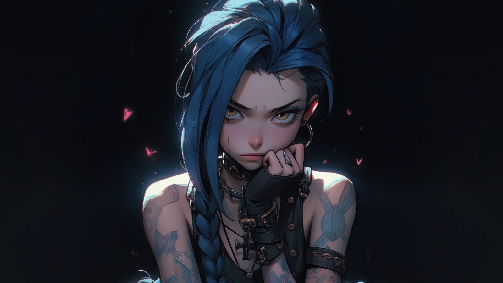 Baixar papel de parede jinx, arcane series, league of legends, jogo de vídeo