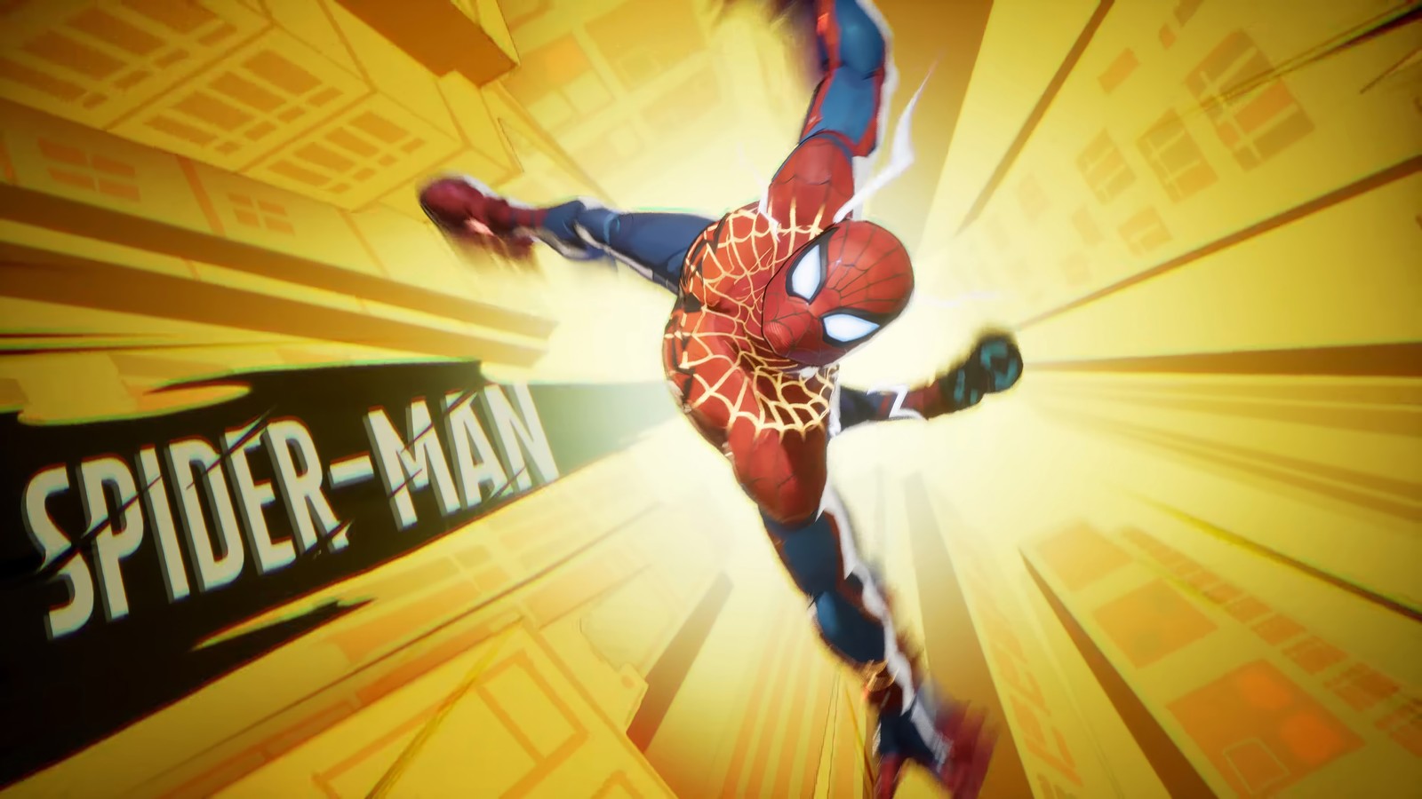 Spider - man is flying through the air with his arms spread (spider man, marvel rivals, video game, marvel)