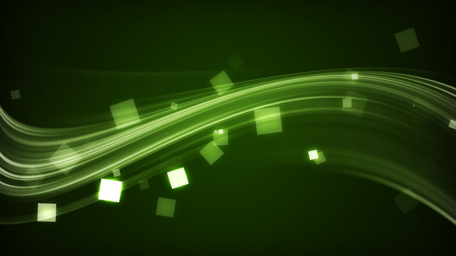 Abstract green background with squares and lines (green, light, line, cable, angle)