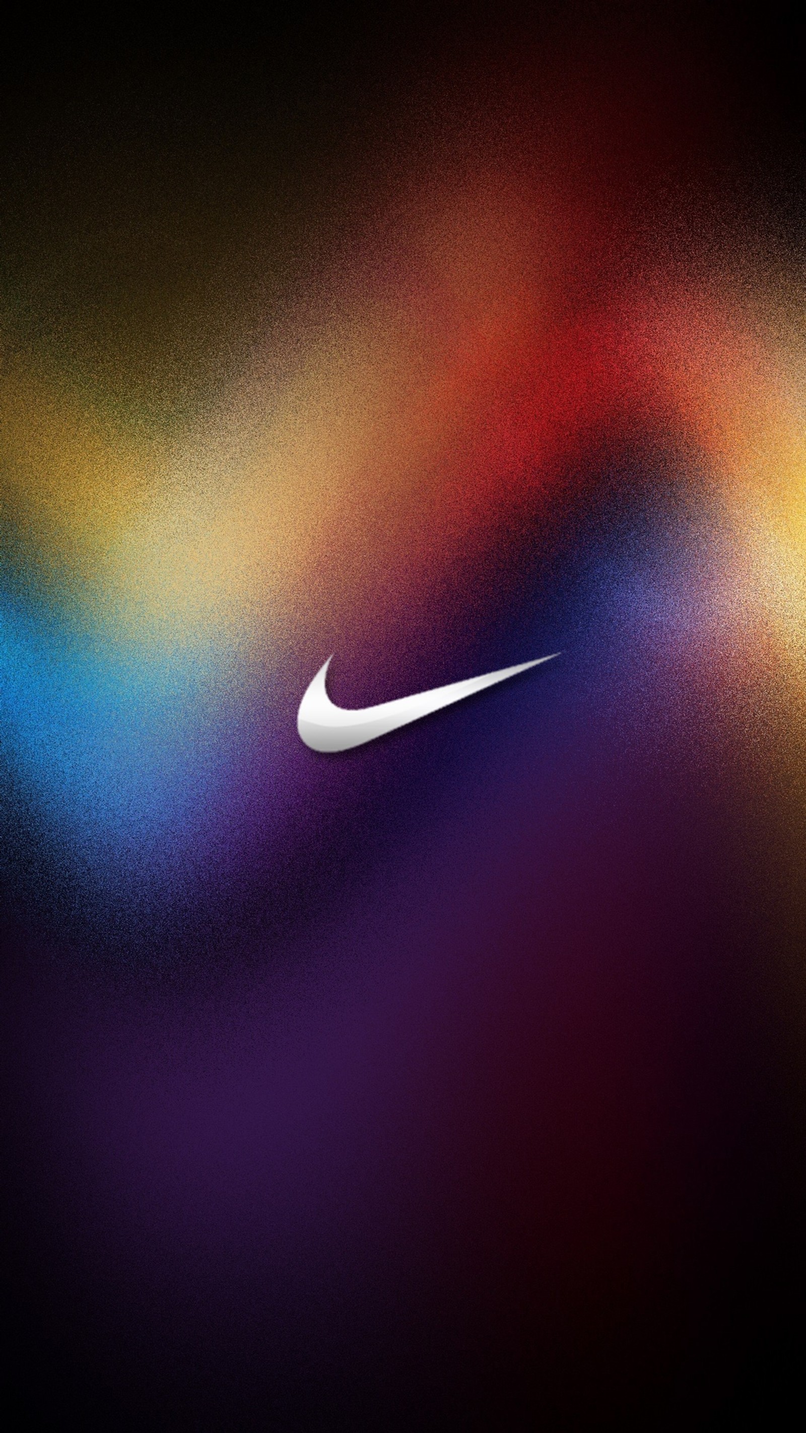 Logo de nike sobre un fondo colorido (logotipo, nike)