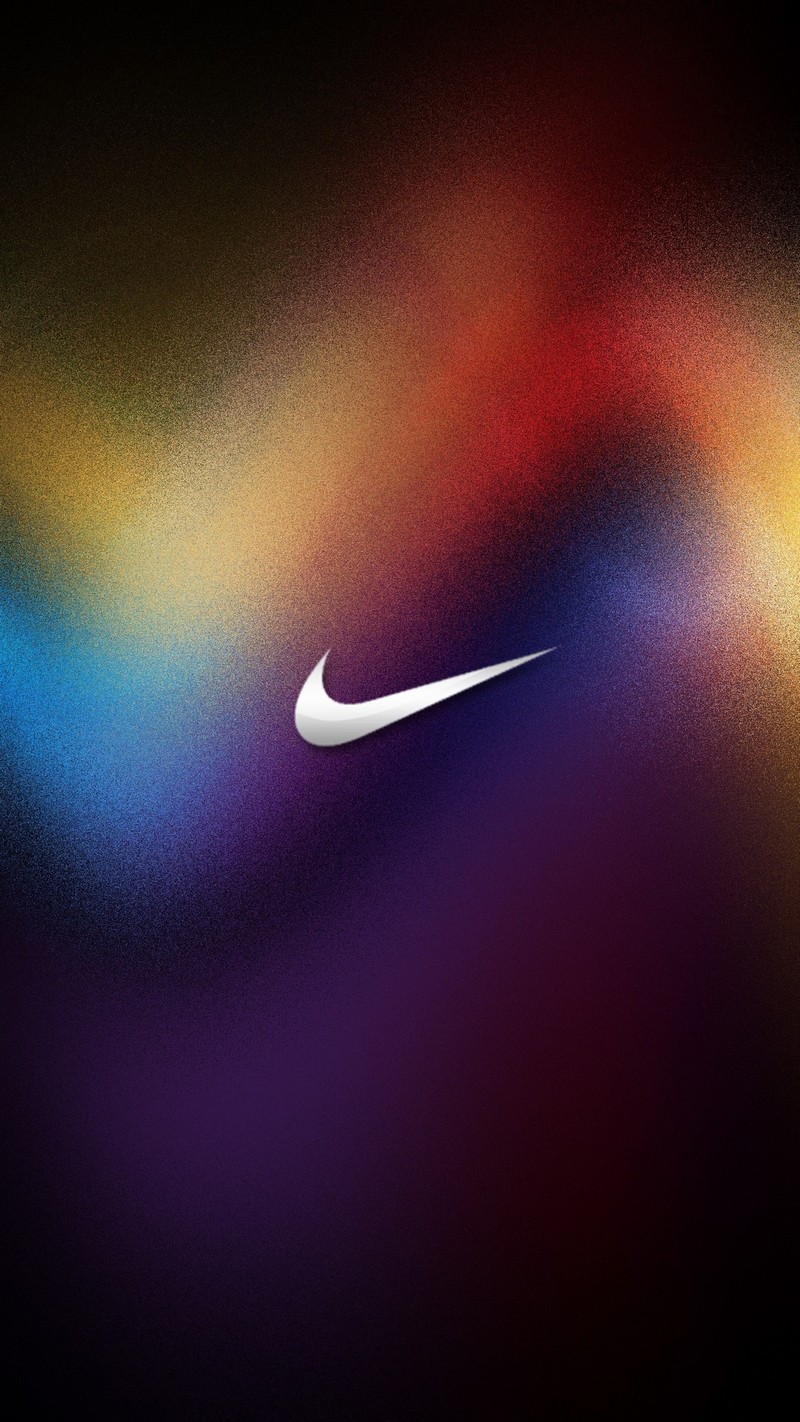 Логотип nike на цветном фоне (логотип, nike)