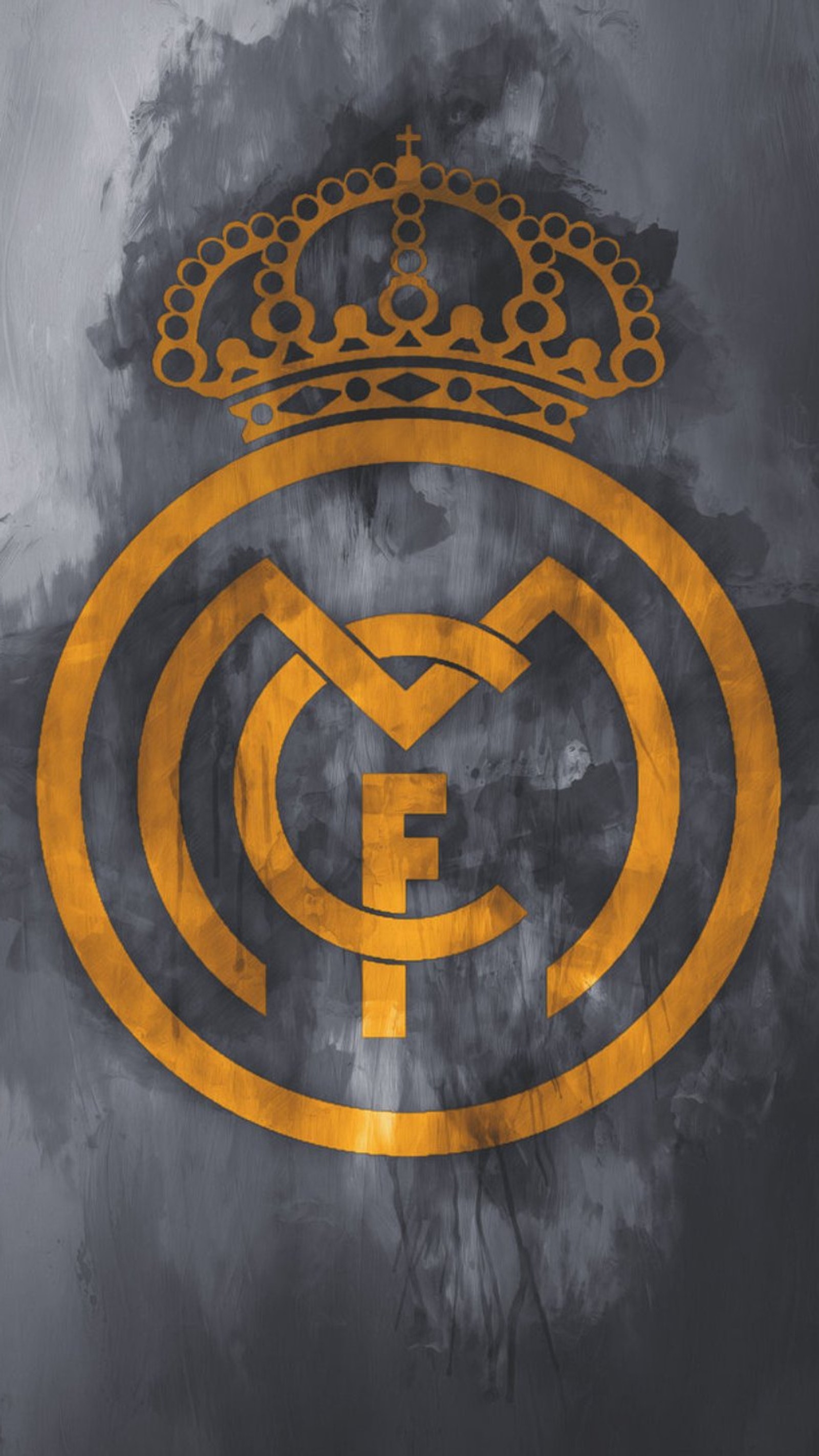 A painting of a crown on a wall with a real madrid logo (best, club, logo, real madrid, sport)