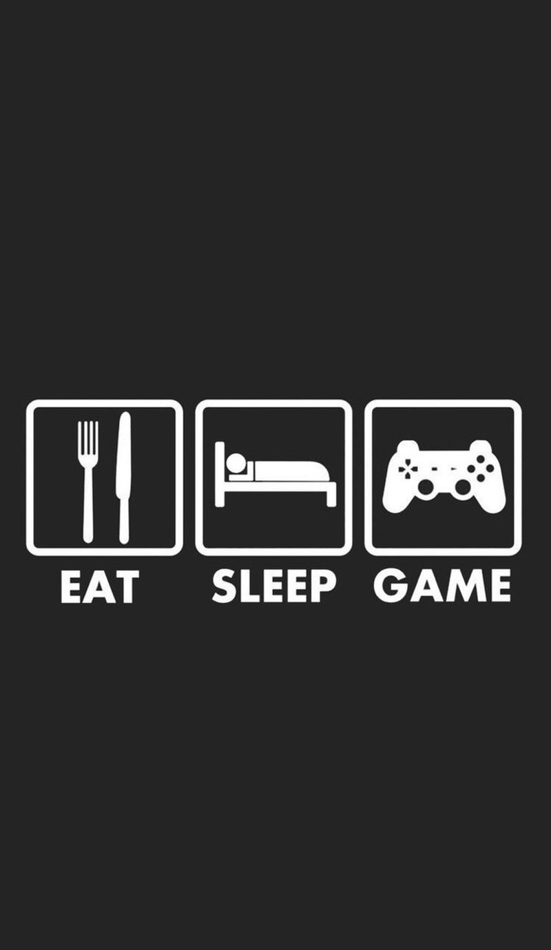 Дизайн футболки eat sleep game (есть, игра, сон)