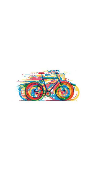 Vibrant Abstract Bicycle Design