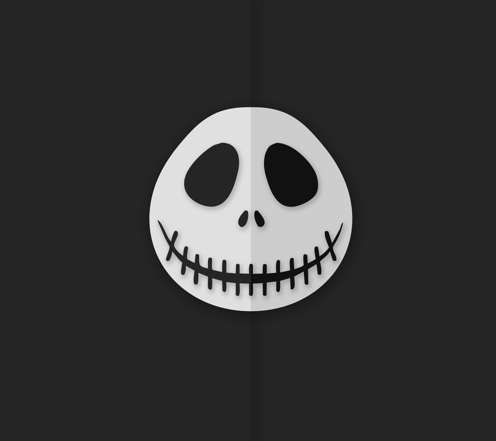 Nahaufnahme eines weißen schädels auf einem schwarzen hintergrund (schwarz, halloween, jack skellington, material, weiß)