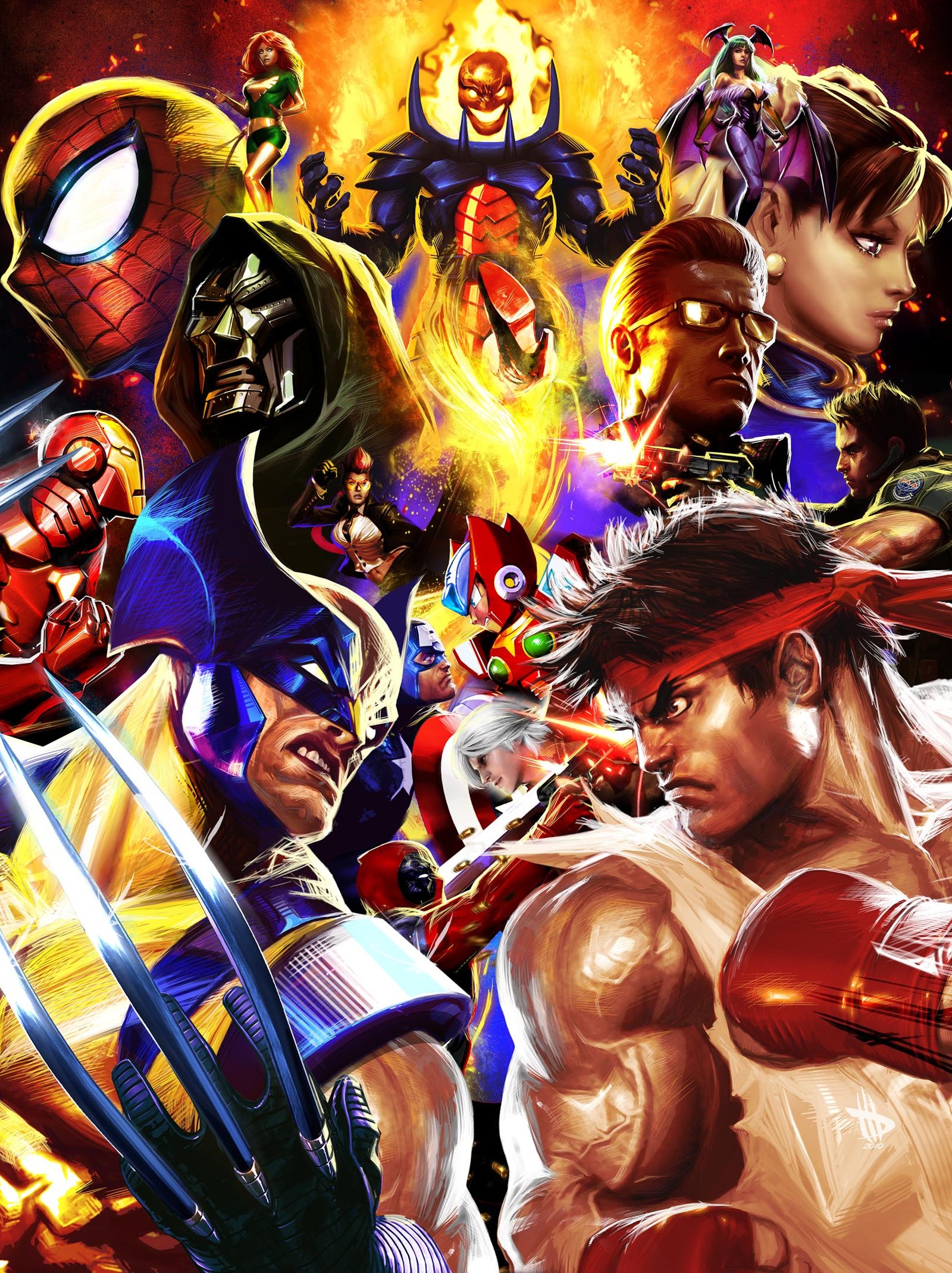 Baixar papel de parede capcom, luigyh, marvel, ryu, jogos eletrônicos