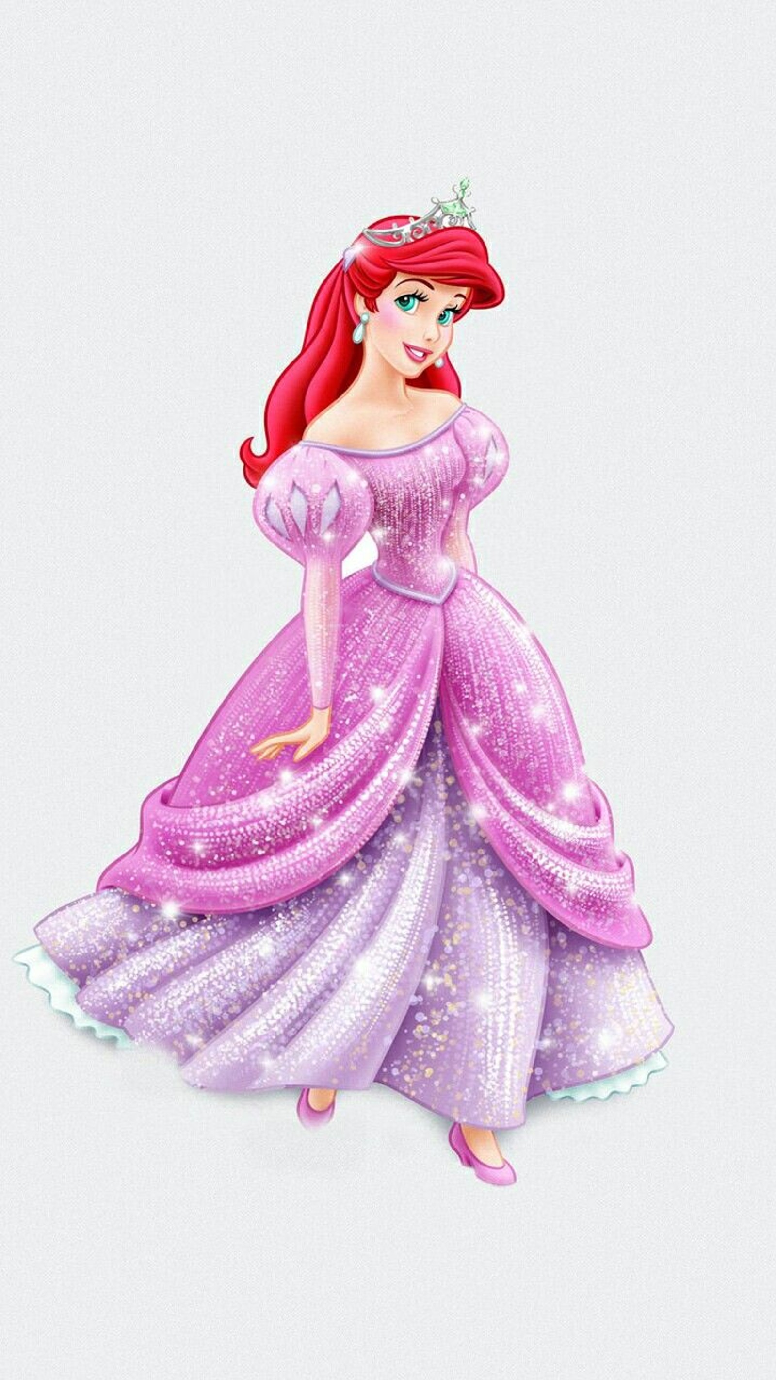 Baixar papel de parede disney, sereia, rosa, princesa, vermelho