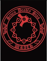 Symbol of Wrath from the Seven Deadly Sins with a Dragon Motif