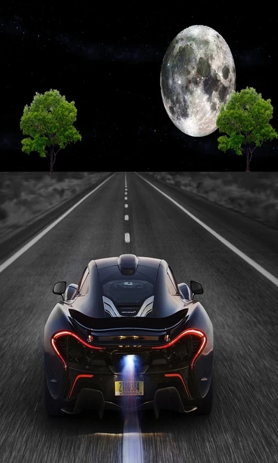 preto, carro, mclaren, músculo, novo