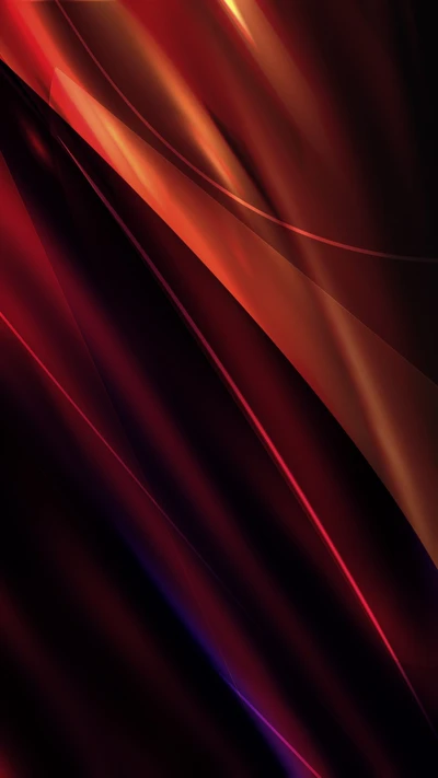 Dynamic Red and Purple Waves on a Black Background