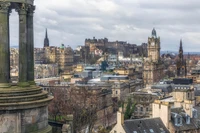 dugald stewart monument, capital city, urban area, city, cityscape wallpaper