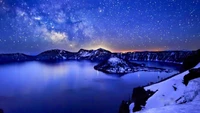 crater lake, lake, nature, natural landscape, blue