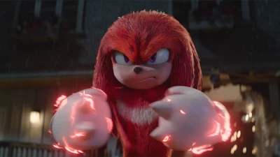 Knuckles Ready for Battle in Sonic the Hedgehog 2 (2022)