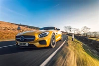 Dynamic Mercedes-Benz Brabus Sports Car on Scenic Road