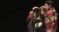 Avengers Assemble: Iron Man, Vision, and Black Widow in Epic Standoff