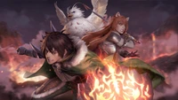 Naofumi, Raphtalia, and Filo: Heroes of the Rising of the Shield Hero